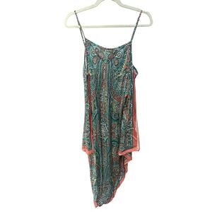 Anthropologie Scarf Print Flowy Midi Dress XL MSRP $148
